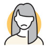 困っている女性のイラスト