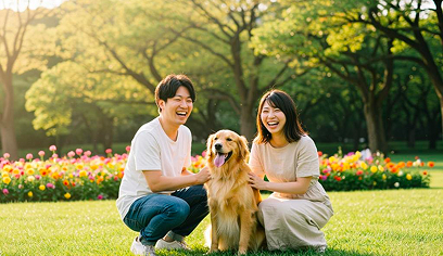 ペットと一緒に撮影できる
