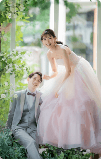 ウェディング フォトブース ナチュラルホワイト フォトウエディング・前撮りが撮影できるナチュラルな雰囲気のスタジオ